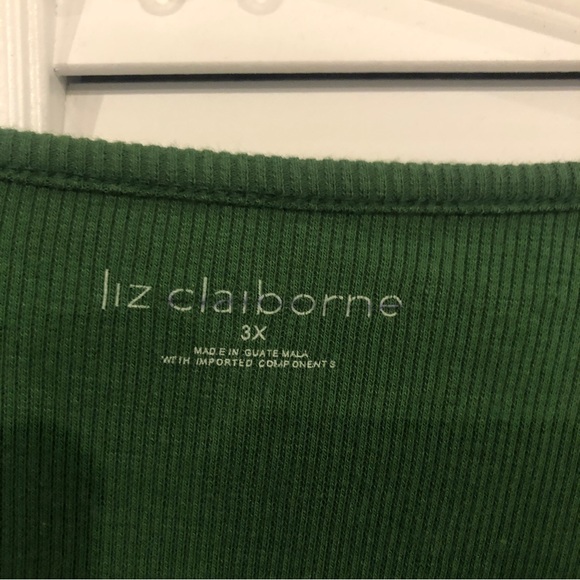Liz Claiborne 3/4 sleeve ribbed knit top Plus 3X - Picture 4 of 7